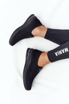 Damskie Sportowe Buty Slip-on Czarne Be Stretchy