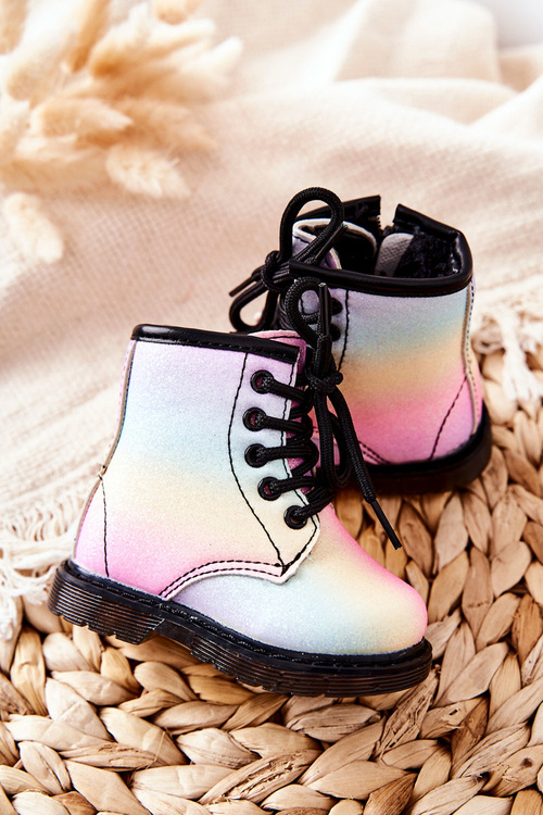 Children's Boots Warm With Zipper Pastels Goopy