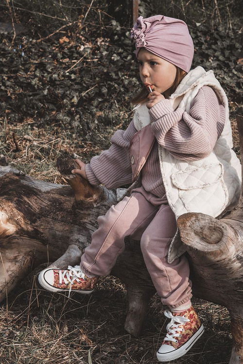 Children's High Sneakers With A Zipper Pink-Yellow Filemon