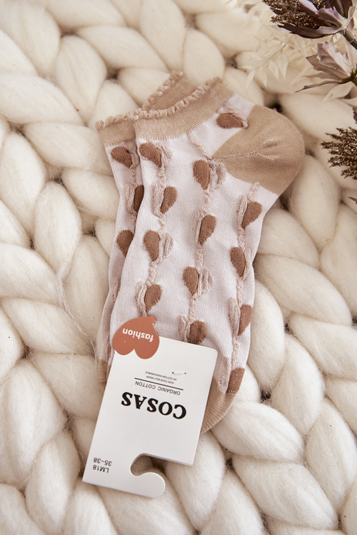 Women's Socks In hearts Cosas Beige