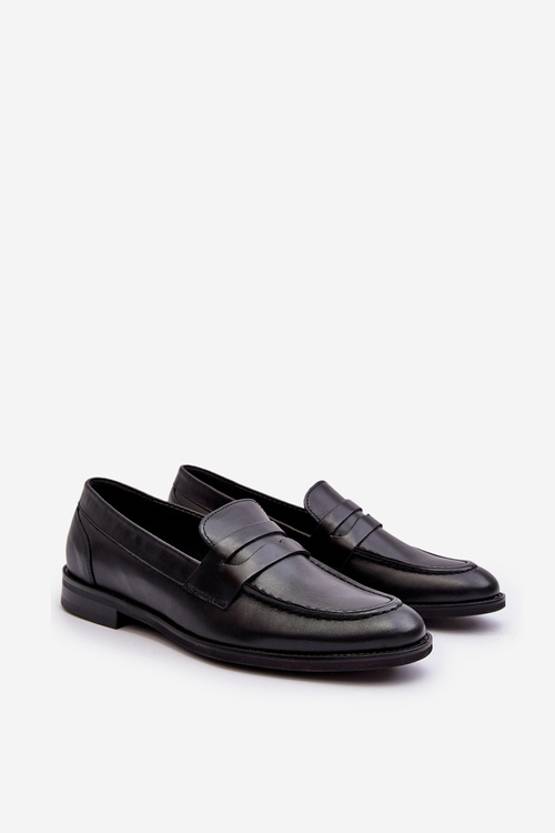 Men's Leather Loafers Zazoo 1570/1 Black