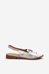 Women's Sandals with Decoration S.Barski KV27-049 Silver