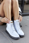 Women's Leather High Boots GOE II2N4017 White