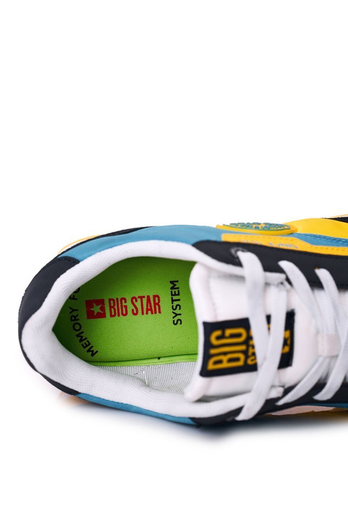 Men's Sport Shoes Memory Foam Big Star HH174249 Yellow-Blue