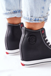 Leather Wedge Sneakers Cross Jeans II2R4025 Black