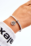 Steel Bracelet with Cubic Zirconia Tree of Life Silver Alive