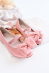 Dětské lakované balerínky s mašlí Pink Zolly
