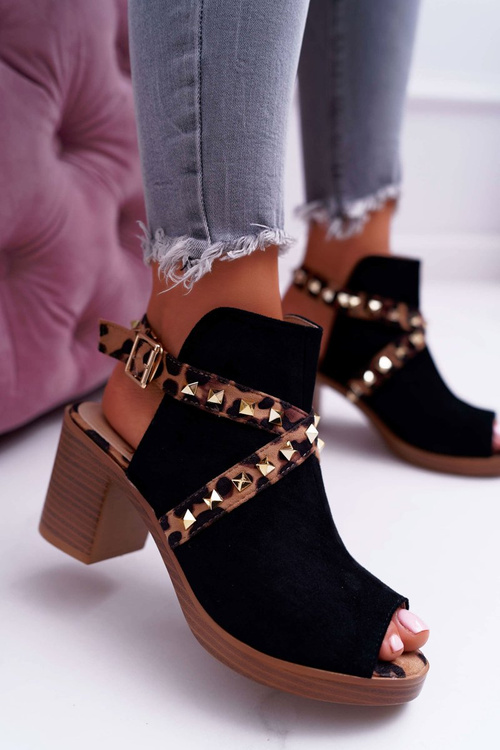 Lu Boo Women's Stiletto Sandals With Uppers Black 318-30 Fiode