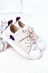 Children's Sneakers With Velcro Beige Cartoon