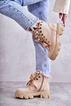 Suede Warm Boots With Pearls Beige Roco 