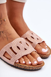 Women's Studded Slippers Pink Evelins