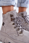 Women's Boots Memory Foam Big Star KK274367 Grey