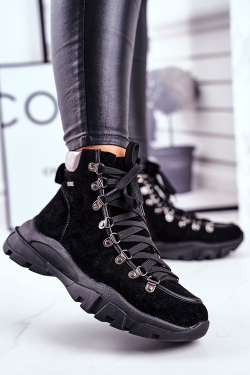 Damskie Buty Trekkingowe Trapery Skóra Zamsz Big Star GG274893