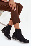 Women's Flat Heel Ankle Boots Vinceza 39961 Black