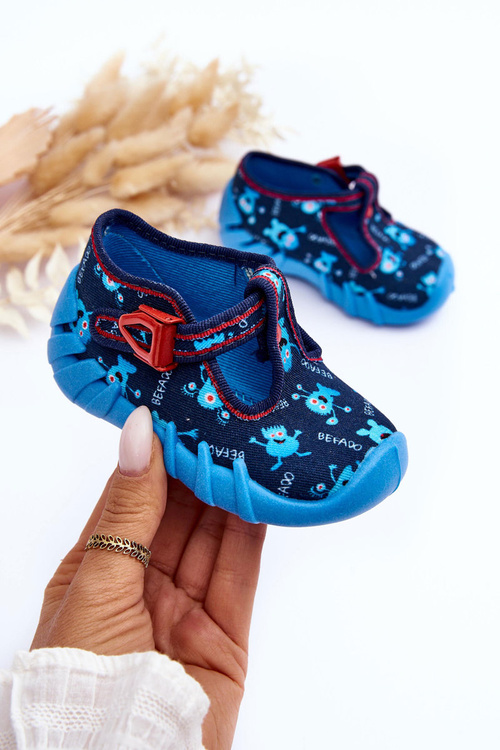 Buty Papcie Befado Chłopięce 110P476 Niebieskie