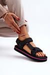 Sandały Damskie Platforma Czarne Lee Cooper LCW-24-05-2751 Czarne