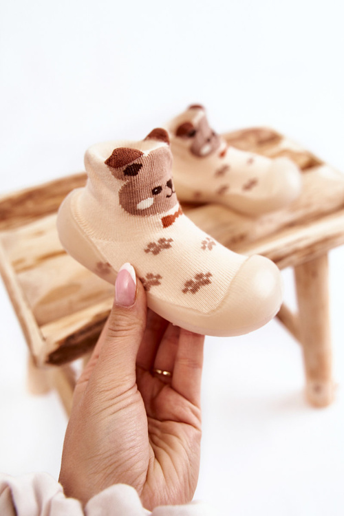 Children's slippers Niechodki Befado 002P037 Beige