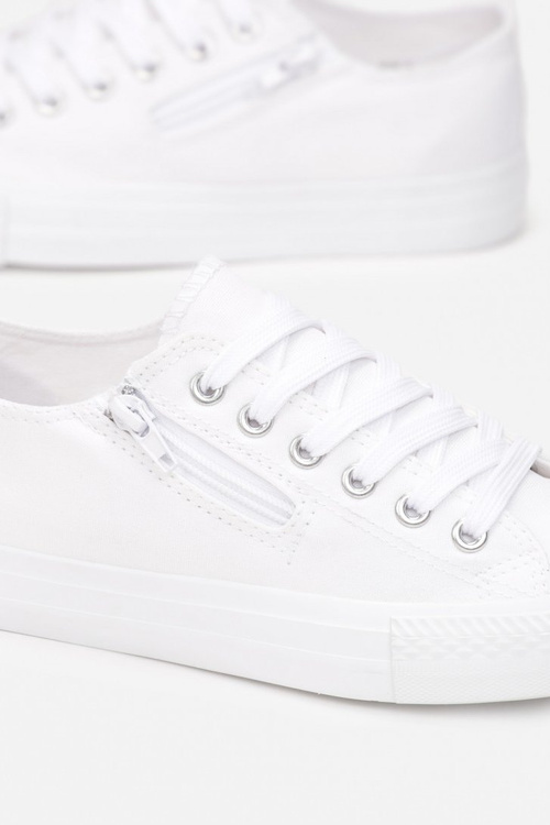 Women's Sneakers With A Zipper White Malani