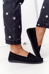 Women's Suede Moccasins Big Star HH274662 Black