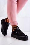 Tenisówki Trampki Platforma Lee Cooper Czarne LCW-22-31-0885L