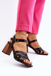 Women's Black Wedge Sandals Opifiana