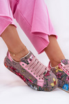 Damskie Wzorzyste Zdobione Sneakersy Na Platformie Multikolor GOE RR2N4002