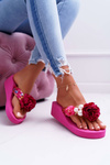 Women's Flip Flops With Flower Flip Flops On Anchor Fuchsia Sharme