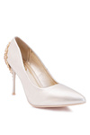 Women's Gold Stilettos with Ornament Larento