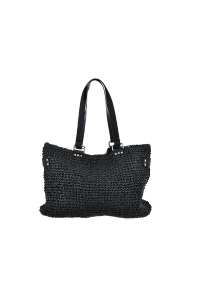 Torba Duża Z Plecionki Czarna Big Star NN574108