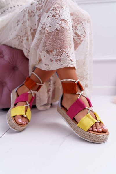 Women's Platform Suede Sandals Multicolored Ergola
