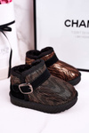 Children's Snow Boots With Fur Golden Black Dreamy