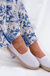 Espadryle Damskie Z Plecionką Białe Vinceza 13624