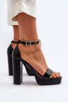 Black Trewenna High Heel Sandals
