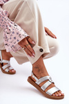 Women's Shiny Sandals Silver Catalia