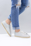 Lu Boo | Silver Brocade Linen Fairy Espadrilles