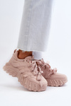 Women's sneakers on a chunky sole pink Ellerai
