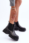 Leather Massive Boots Ankle Boots Black Orryss