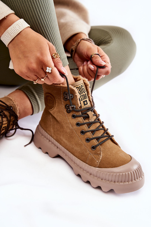 Suede Warm Boots Big Star KK274521 Beige