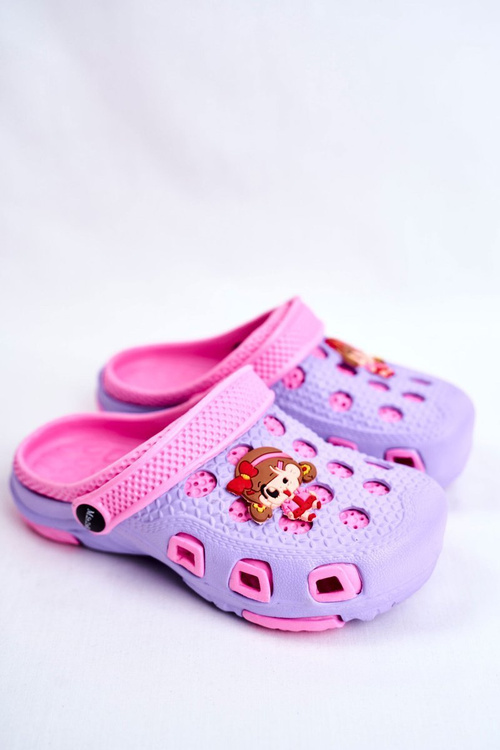 Children's Shoes Slides Crocs Violet Girl