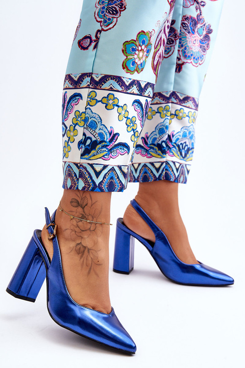 Classic Stilettos On Heel Blue My Love
