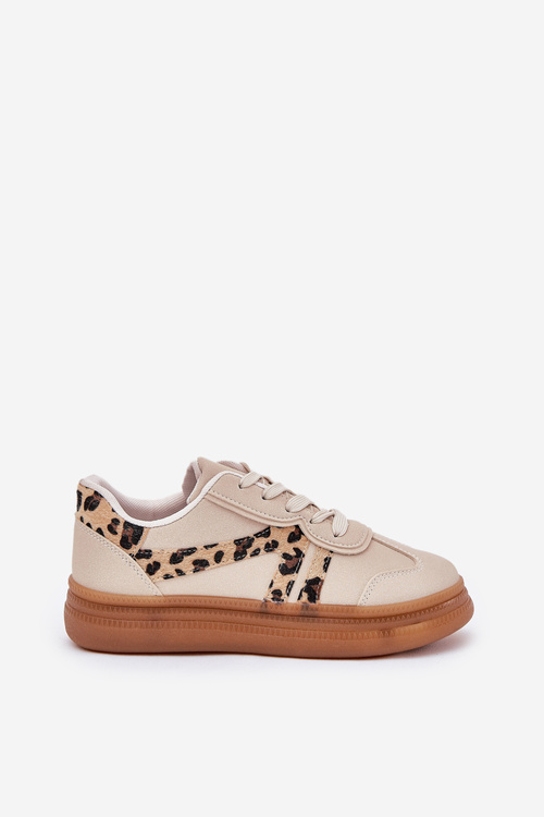 Women Sneakers On Platform Panther Beige Totter