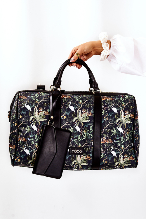 Large Travel Bag NOBO M3150-CM13 Animals Navy blue