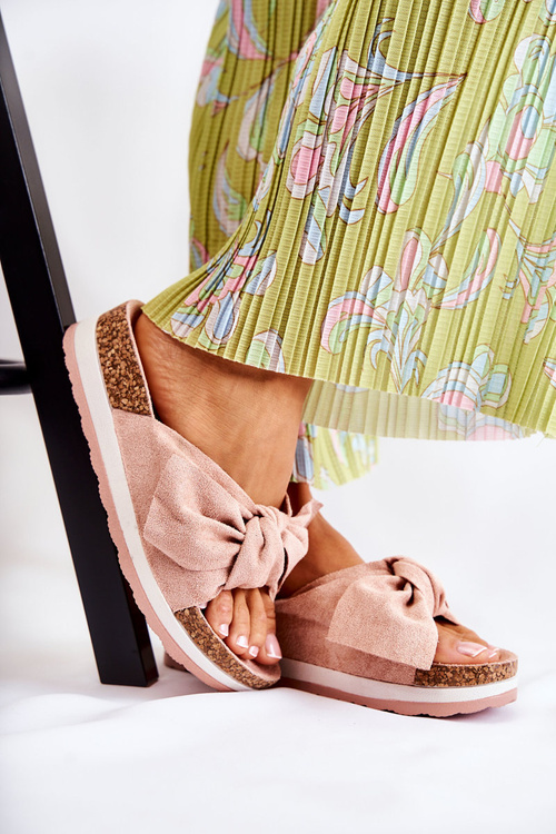 Slippers On A Platform Pink So Comfy