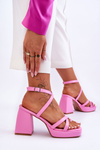 Fashionable High Heels And Platform Sandals Light pink Secret Rose
