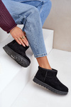Women's Snow Boots Made Of Eco Suede Black Noliri