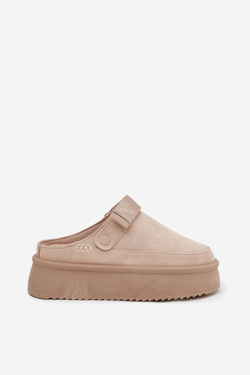 Snow Boots With Decorative Embroidery Beige Selithria