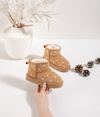 Children's snow boots decorated with flowers Camel Gracina
