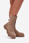 Women's Work Boots Lined Khaki Marvielle