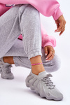 Sneakersy Damskie Wsuwane Szare Myles