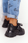 Women's Sneakers On A Chunky Sole Black Laugh